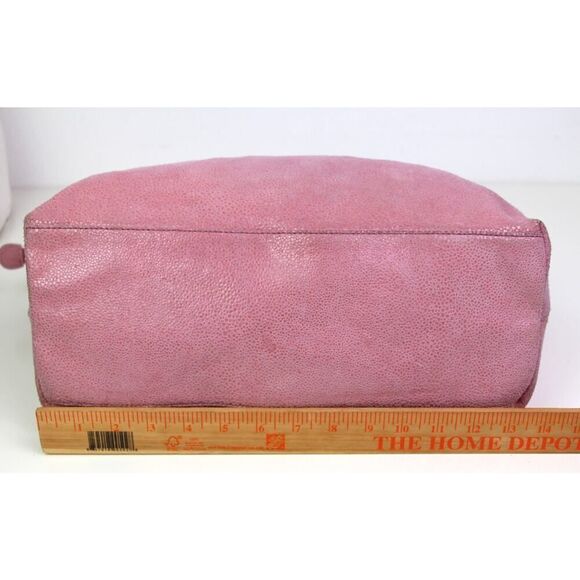 LRG Brooks Brothers SHIMMERING PINK REAL LEATHER SHOULDER BAG HANDBAG TOTE PURSE - Picture 12 of 14